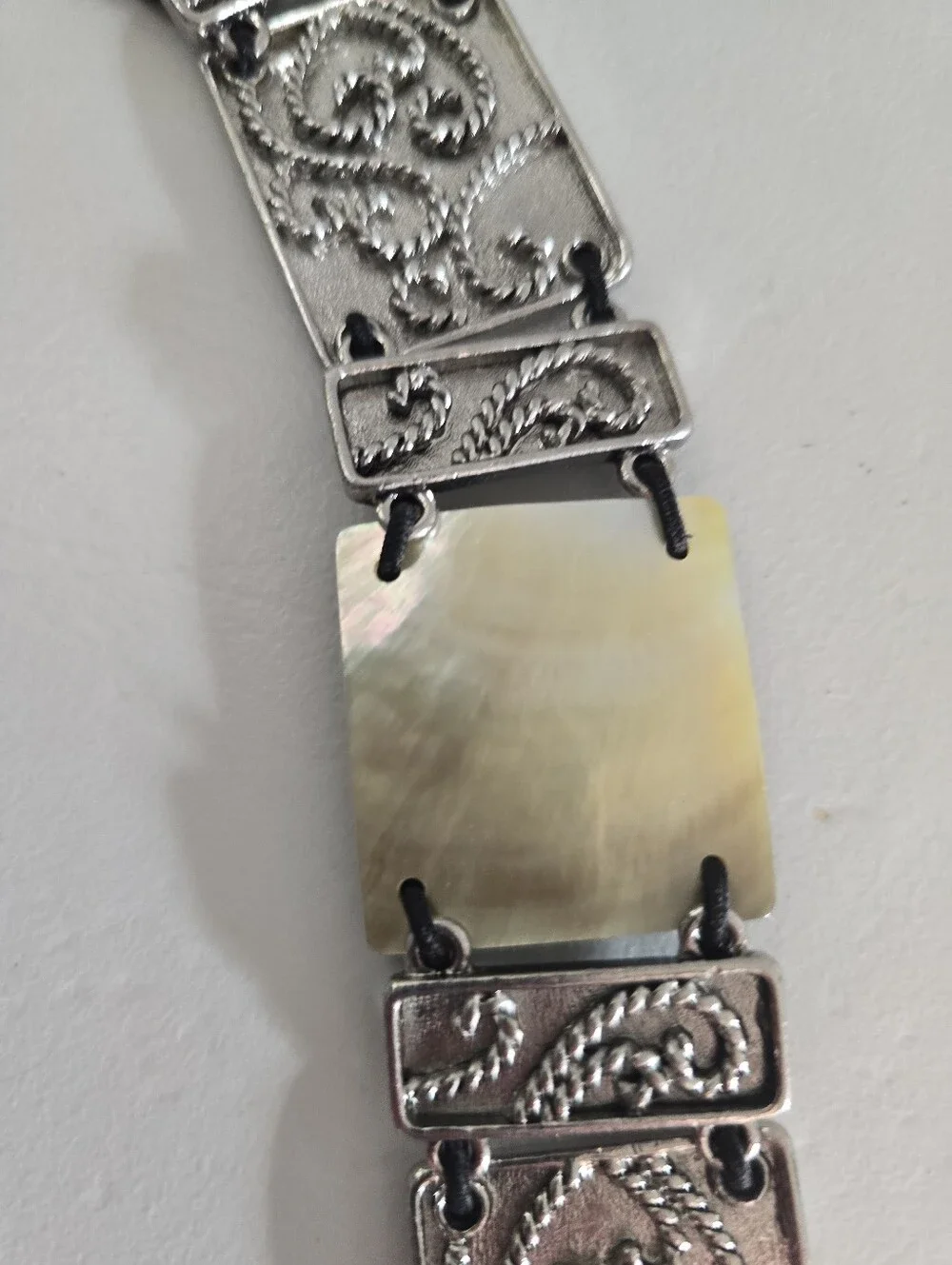 Vintage Abalone Western-style belt